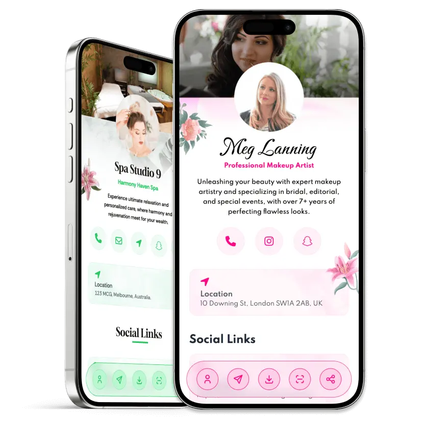 GoBiz - vCard SaaS Digital Business Card Builder landing page screenshot